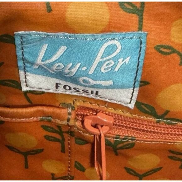 Fossil Tote Shoulder Bag Large Canvas Key Per Bird Cage - Picture 14 of 15